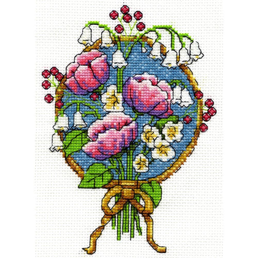 Peonies Counted Cross Stitch Kit